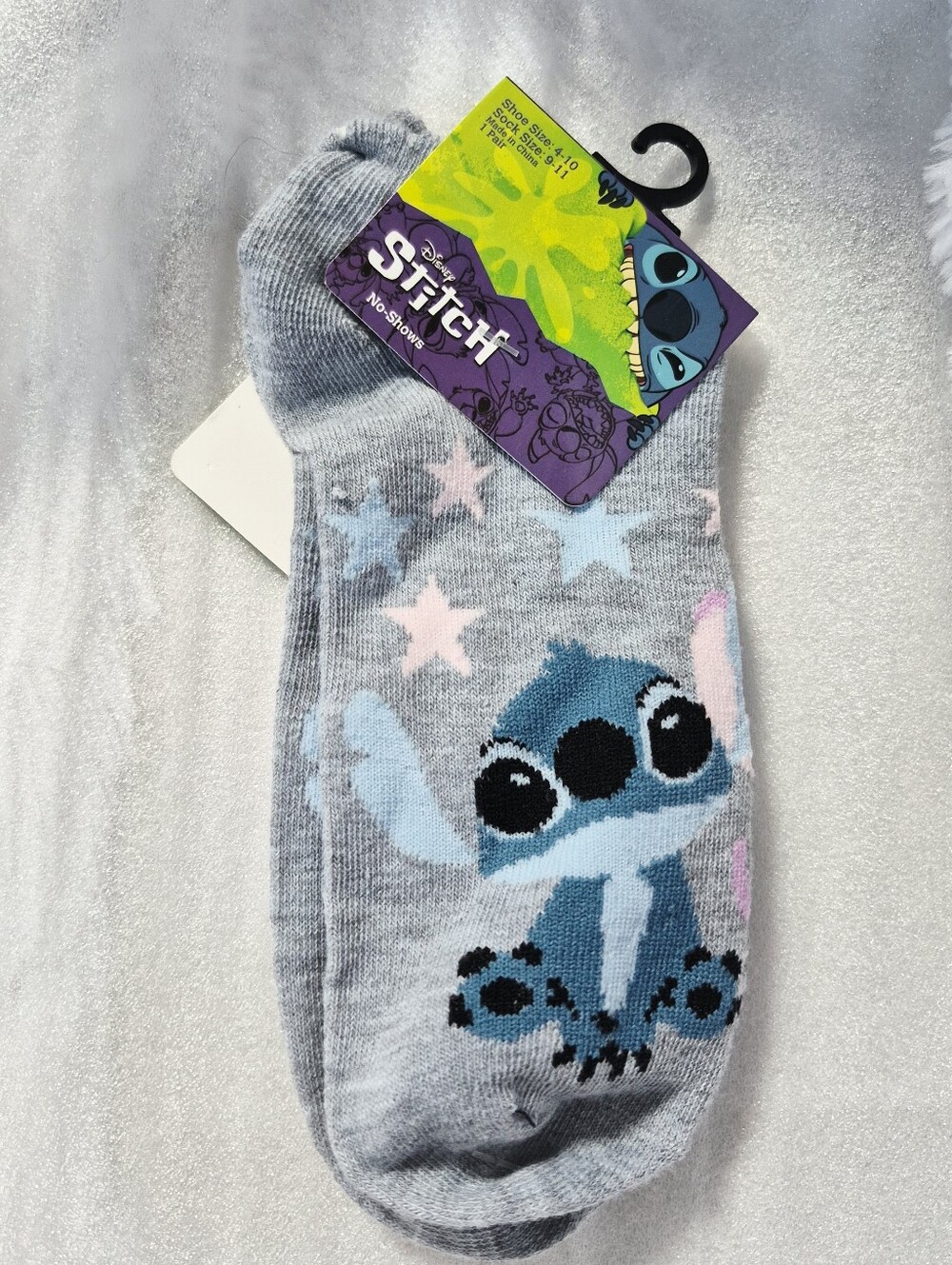 5/$25 NWT Disney Stitch and Angel No Show Socks
